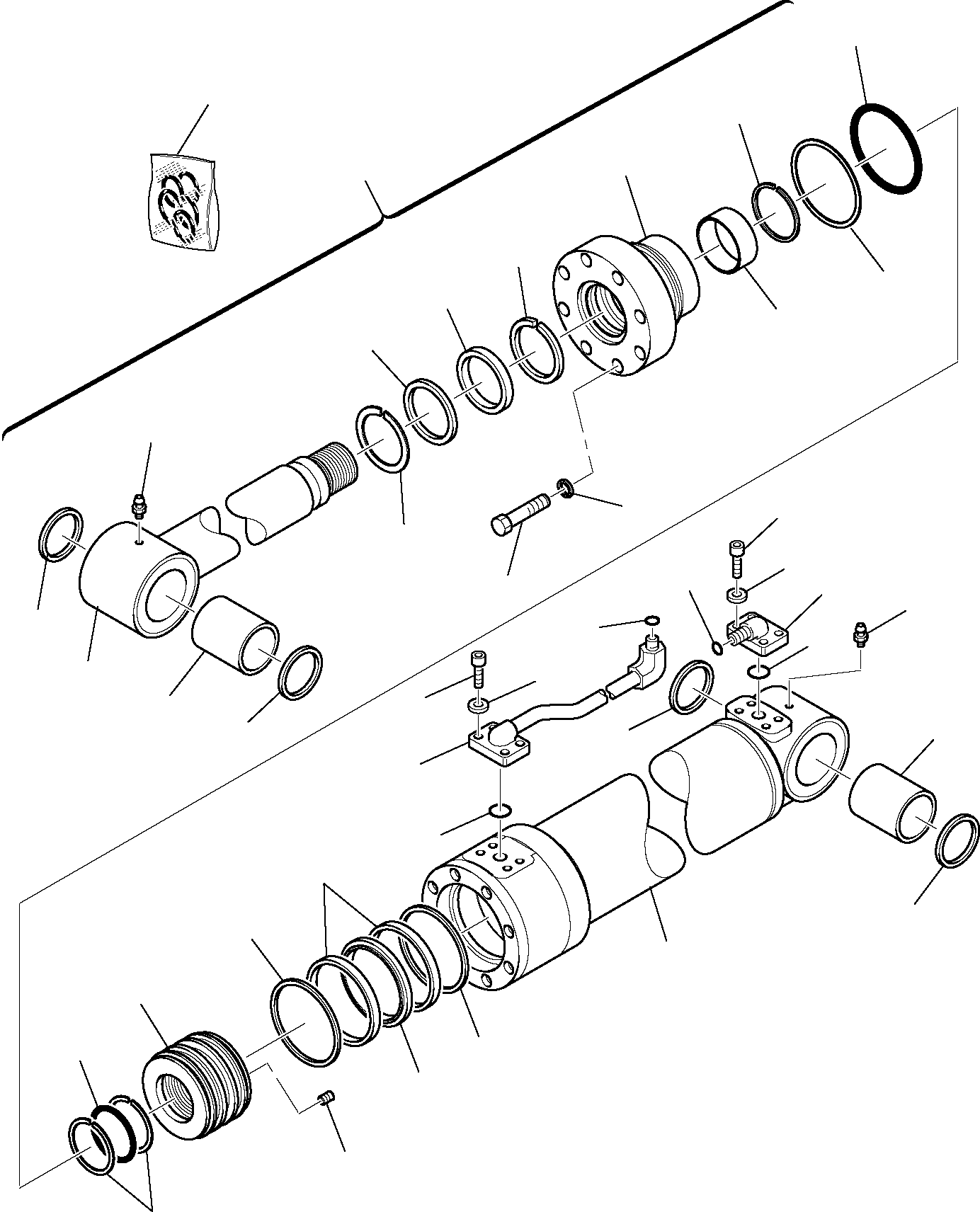 Komatsu parts book diagram for PC95R-2 USA S/N 21D5220114-Up: 2ND BOOM CYLINDER, R.H.