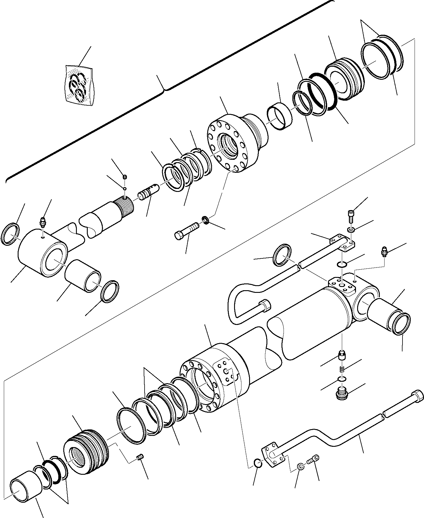 Komatsu parts book diagram for PC95R-2 USA S/N 21D5220114-Up: ARM CYLINDER