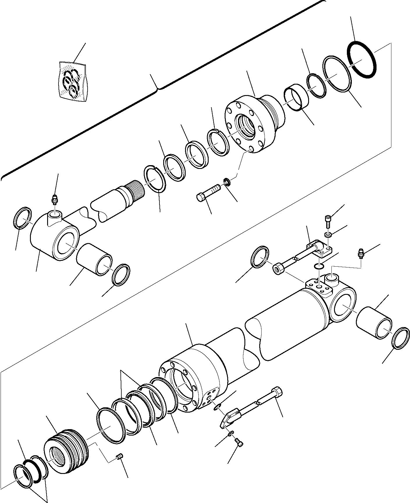 Komatsu parts book diagram for PC95R-2 USA S/N 21D5220114-Up: BUCKET CYLINDER