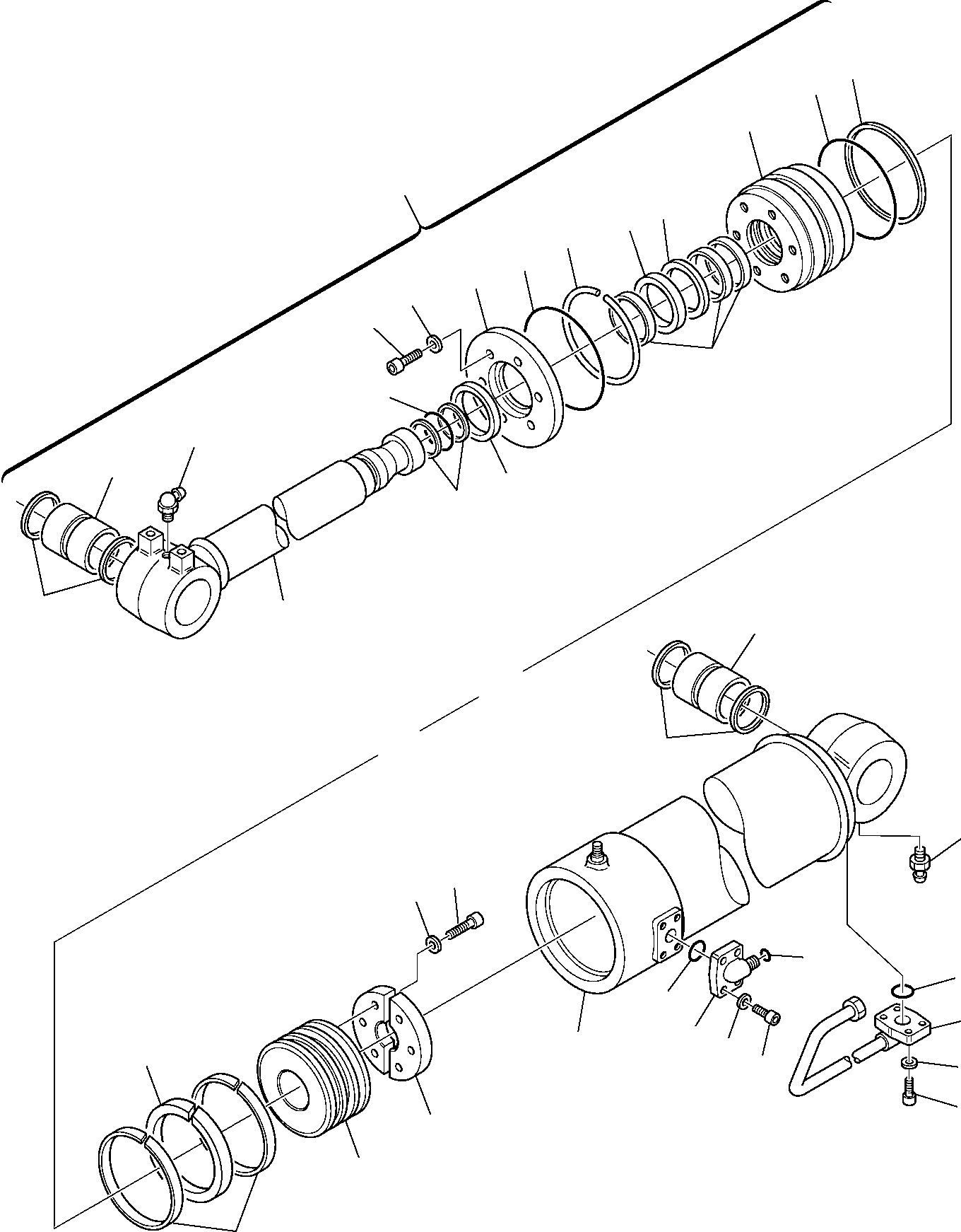 Komatsu parts book diagram for PC95R-2 USA S/N 21D5220114-Up: BLADE CYLINDER