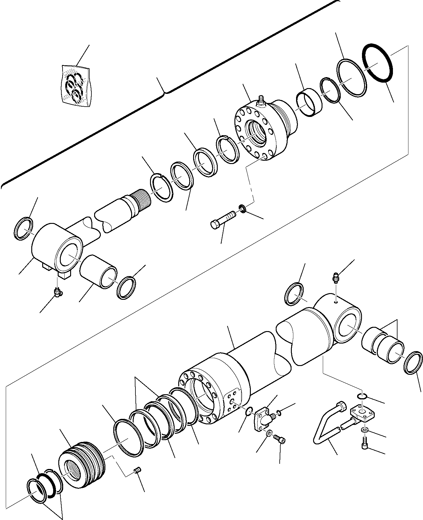 Komatsu parts book diagram for PC95R-2 USA S/N 21D5220114-Up: BLADE CYLINDER