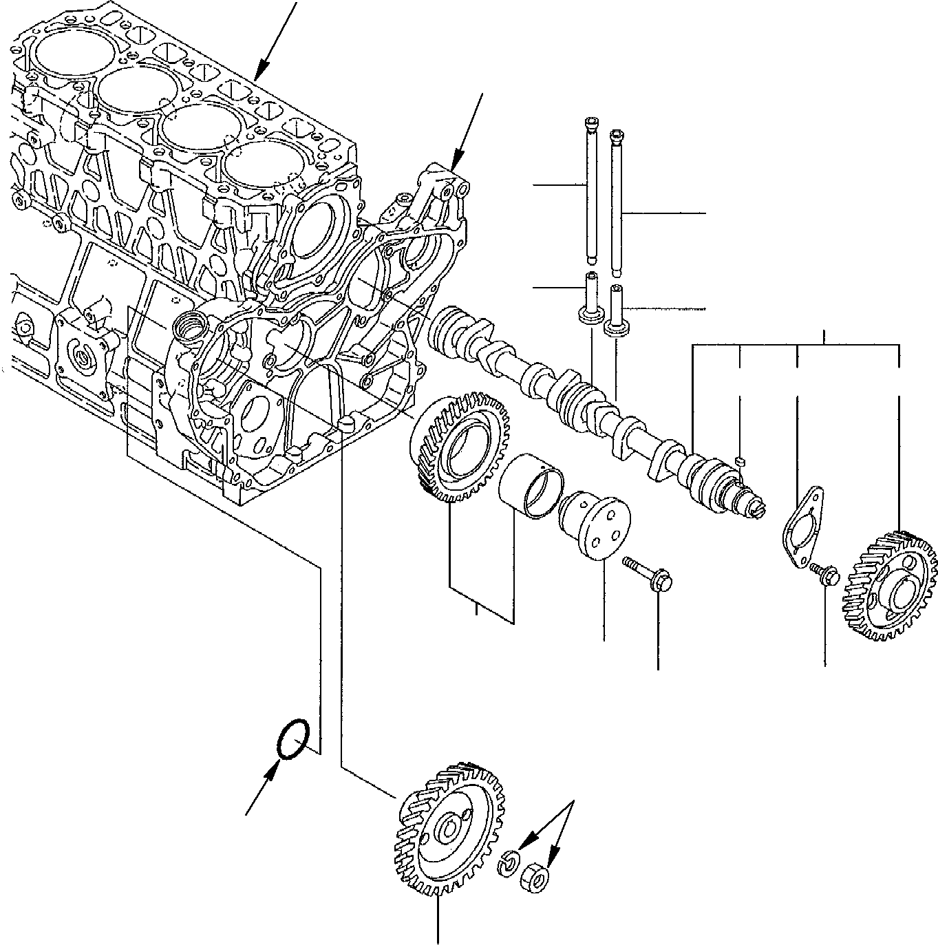 Excavators Komatsu / PC95R-2 S/N 21D5200001-Up(pc95r_2) / CAMSHAFT AND DRIVING GEAR(A-0070 : 0231)