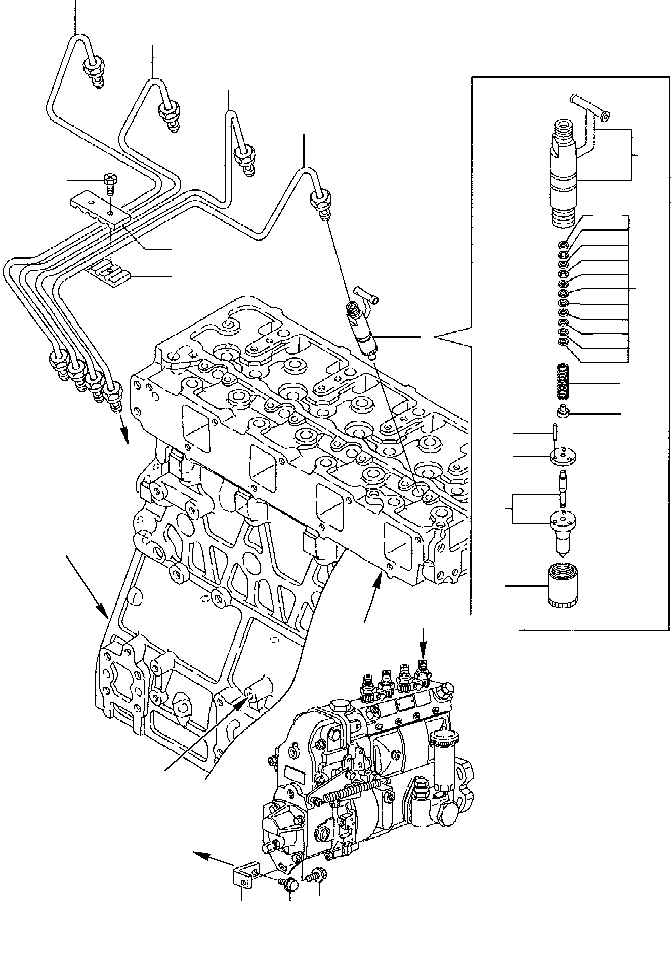 Excavators Komatsu / PC95R-2 S/N 21D5200001-Up(pc95r_2) / FUEL INJECTION LINE(A-0130 : 0420)