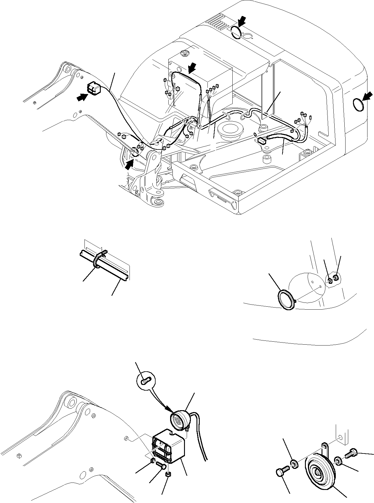 Excavators Komatsu / PC95R-2 S/N 21D5200001-Up(pc95r_2) / ELECTRICAL SYSTEM (LIGHT AND SERVICE LINE) (1/2)(B-0120 : 1500)