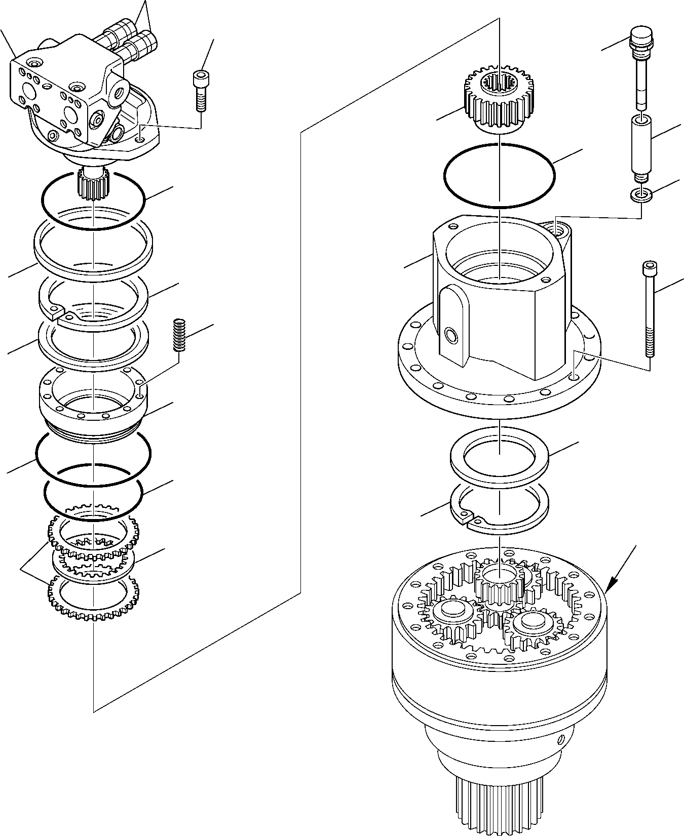 Excavators Komatsu / PC95R-2 S/N 21D5200001-Up(pc95r_2) / SWING MACHINERY (1/2)(C-0020 : 2600)