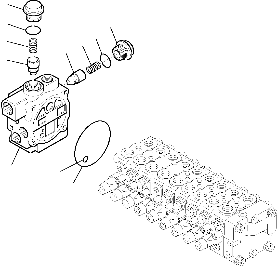 Excavators Komatsu / PC95R-2 S/N 21D5200001-Up(pc95r_2) / CONTROL VALVE (3/7)(G-0140 : 6204)