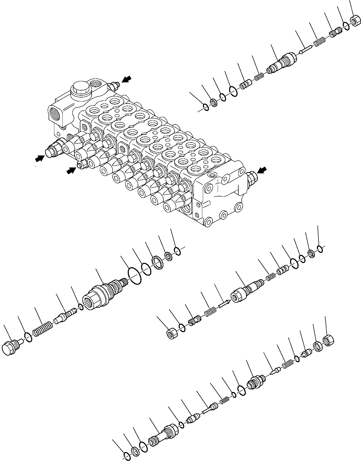 Excavators Komatsu / PC95R-2 S/N 21D5200001-Up(pc95r_2) / CONTROL VALVE (5/7)(G-0160 : 6208)