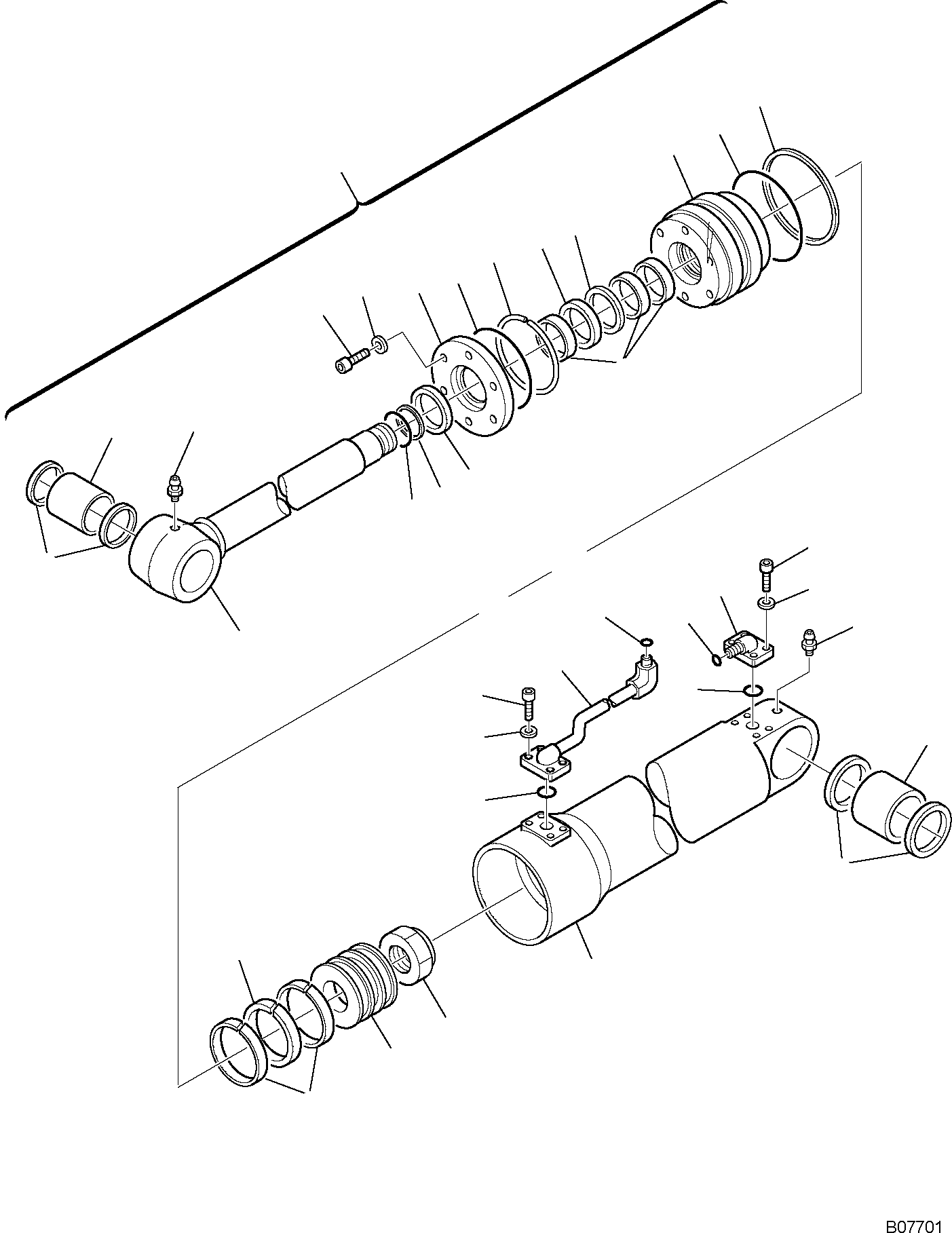Excavators Komatsu / PC95R-2 S/N 21D5200001-Up(pc95r_2) / 2nd BOOM CYLINDER, L.H.(H-7175 : 7175)