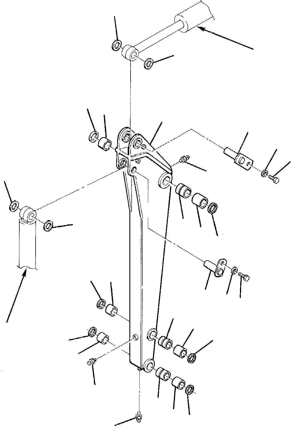 Excavators Komatsu / PC95R-2 S/N 21D5200001-Up(pc95r_2) / ARM, L=1600 mm(H-0100 : 7210)