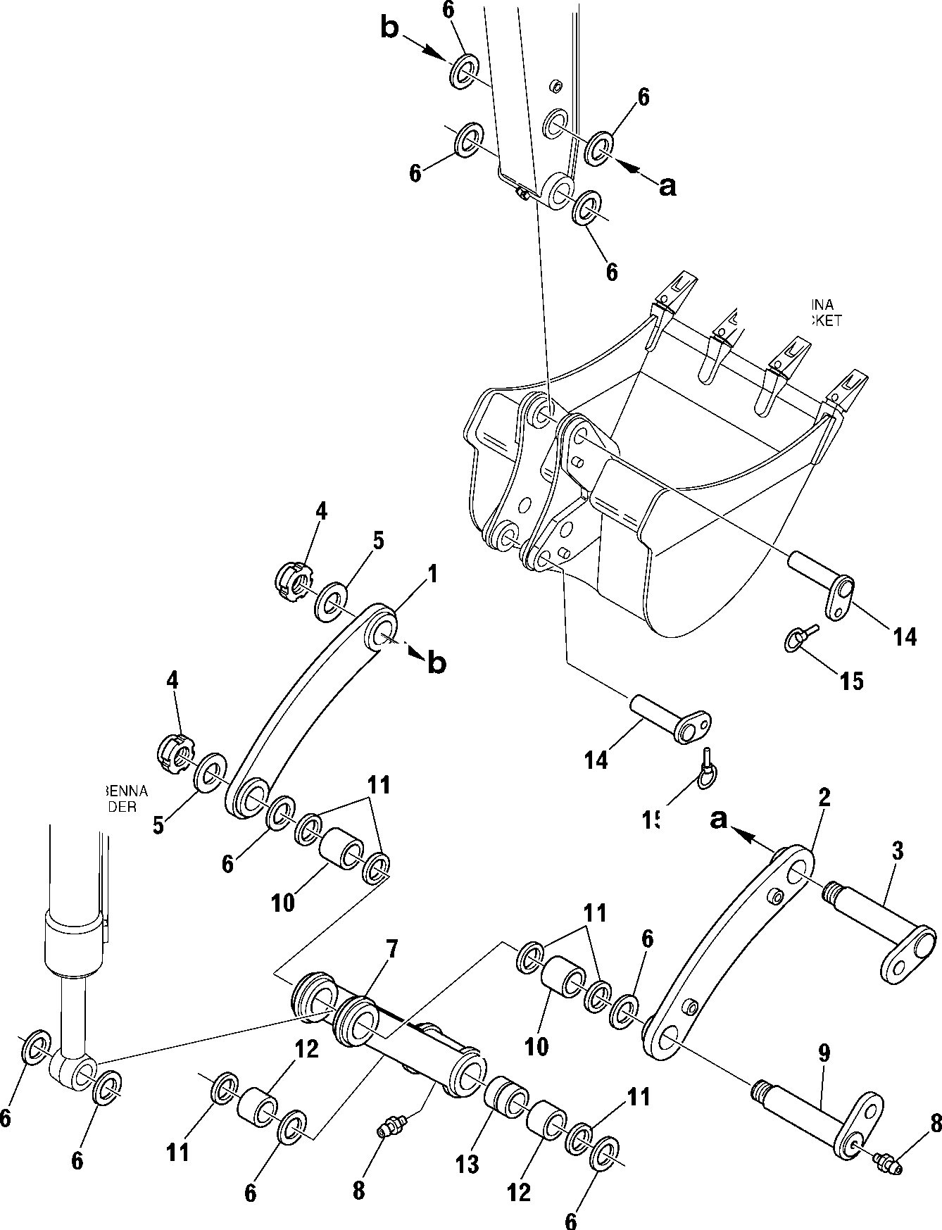 Excavators Komatsu / PC95R-2 S/N 21D5200001-Up(pc95r_2) / BUCKET LINK(H-0140 : 7400)