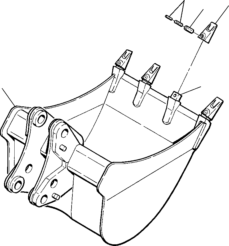 Excavators Komatsu / PC95R-2 S/N 21D5200001-Up(pc95r_2) / BUCKET(H-0160 : 7600)