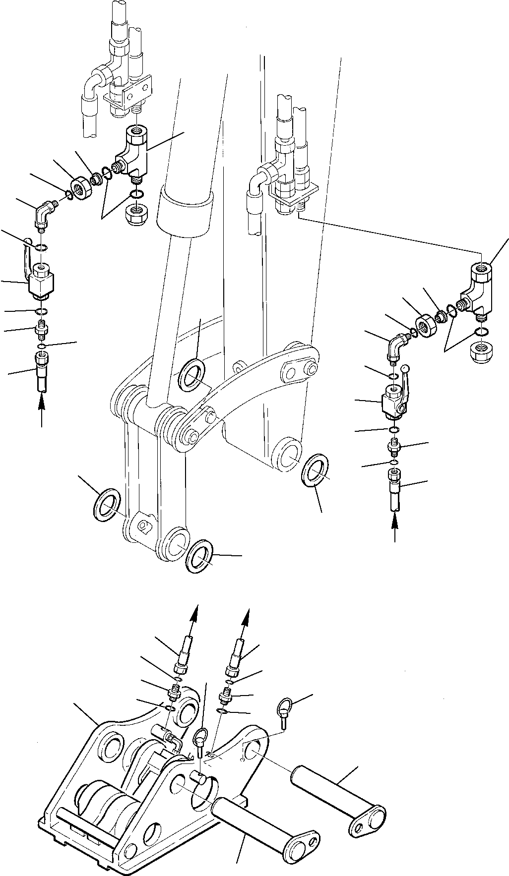 Excavators Komatsu / PC95R-2 S/N 21D5200001-Up(pc95r_2) / HYDRAULIC PIPING (FAST COUPLING LINE)(H-0250 : 7930)