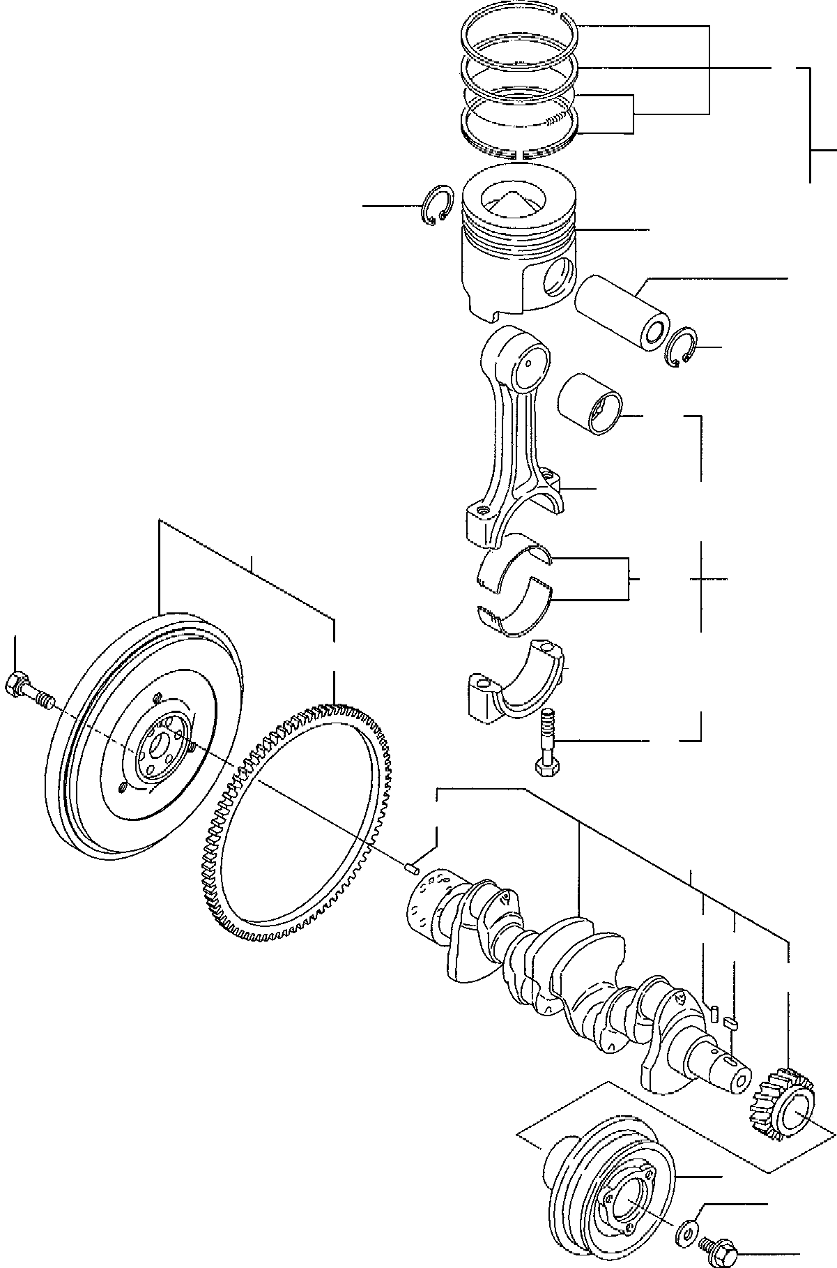 Excavators Komatsu / PC95R-2 S/N 21D5200330-Up(pc95r_2a) / CRANKSHAFT AND PISTON(A-0080 : 0241)
