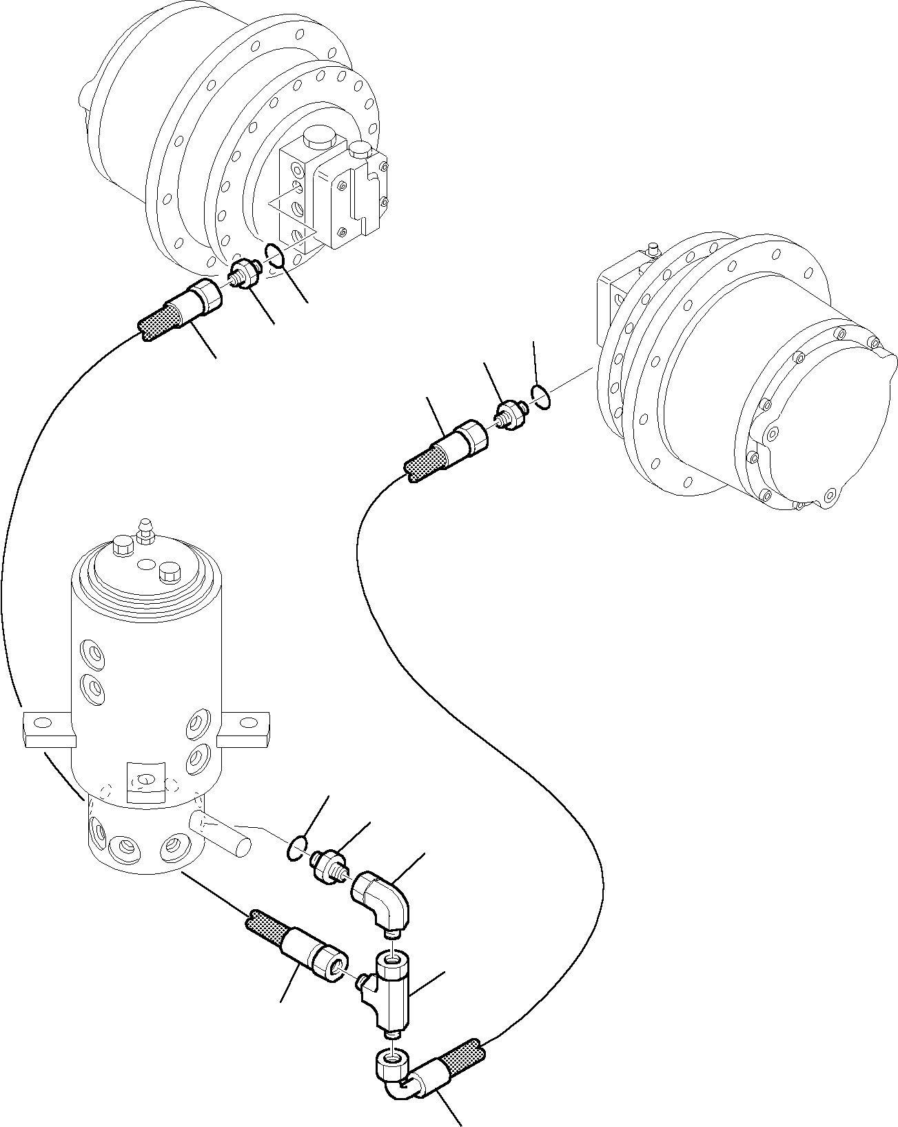 Excavators Komatsu / PC95R-2 S/N 21D5200330-Up(pc95r_2a) / HYDRAULIC PIPING (DRAIN LINE) (2/2)(G-0330 : 6535)