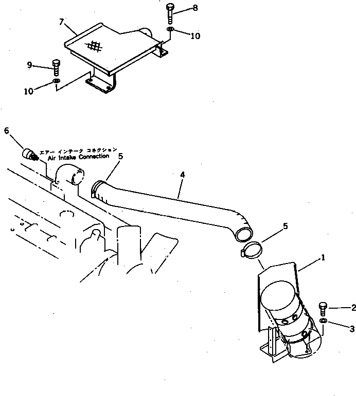 Excavators Komatsu / PF3-1 S/N 10001-UP(pf3-1r) / AIR CLEANER CONNECTION(030040 : 1051)