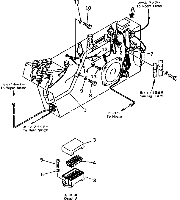 Excavators Komatsu / PF3-1 S/N 10001-UP(pf3-1r) / INSTRUMENT PANEL (2/3)(030120 : 1413)