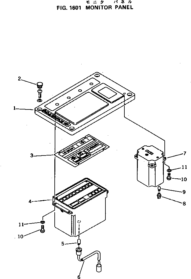 Excavators Komatsu / PF3-1 S/N 10001-UP(pf3-1r) / MONITOR PANEL(030180 : 1601)
