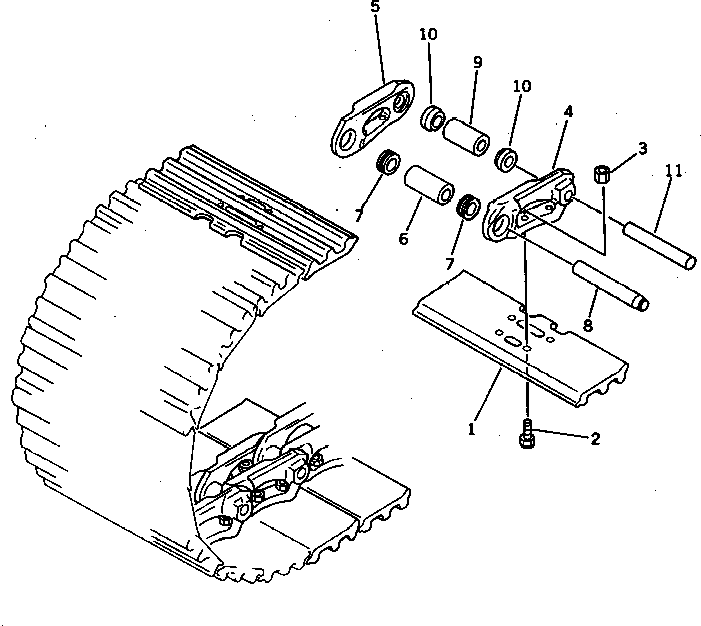 Excavators Komatsu / PF3-1 S/N 10001-UP(pf3-1r) / TRACK SHOE(090080 : 3101)