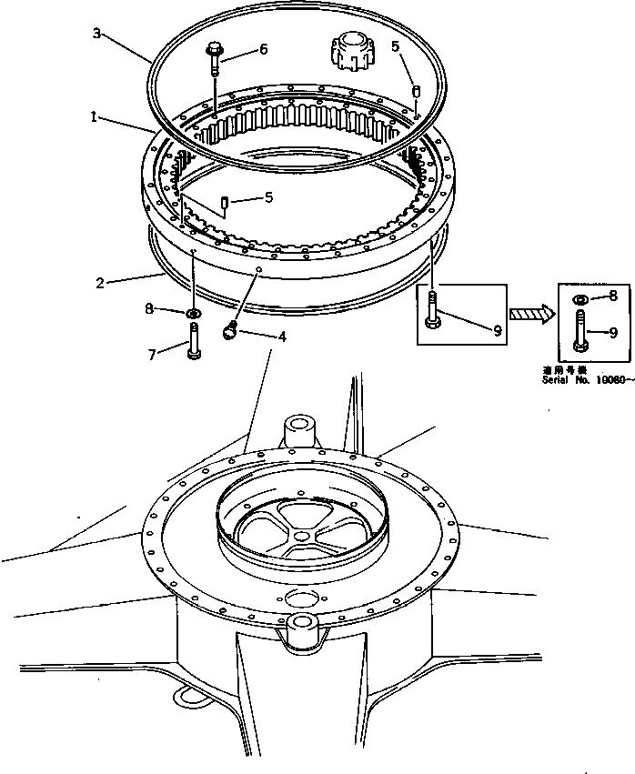 Excavators Komatsu / PF3-1 S/N 10001-UP(pf3-1r) / SWING CIRCLE(120010 : 4001)