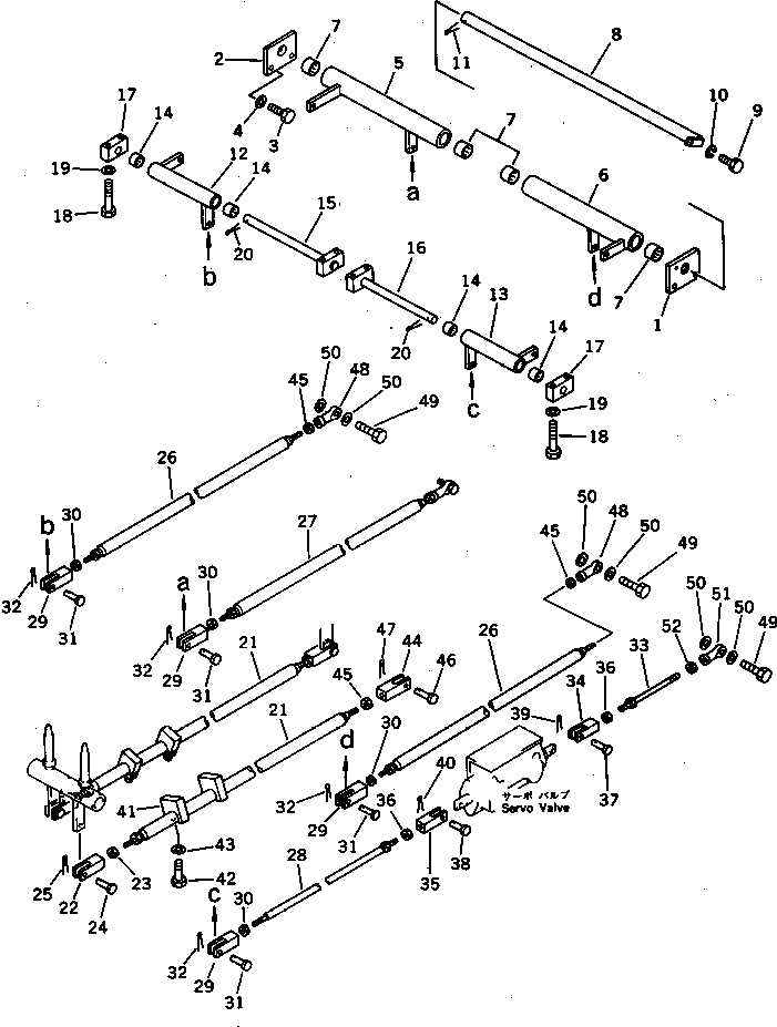 Excavators Komatsu / PF3-1 S/N 10001-UP(pf3-1r) / VALVE CONTROL LINKAGE (1/3)(#10001-.)(120060 : 4405)