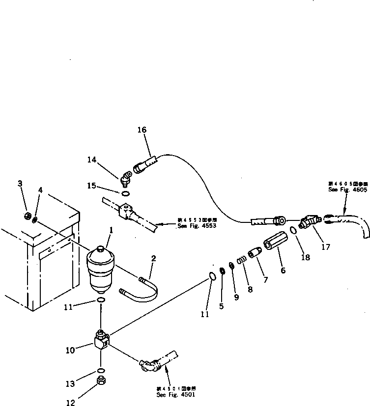 Excavators Komatsu / PF3-1 S/N 10001-UP(pf3-1r) / PILOT PIPING (2/2)(120170 : 4555)