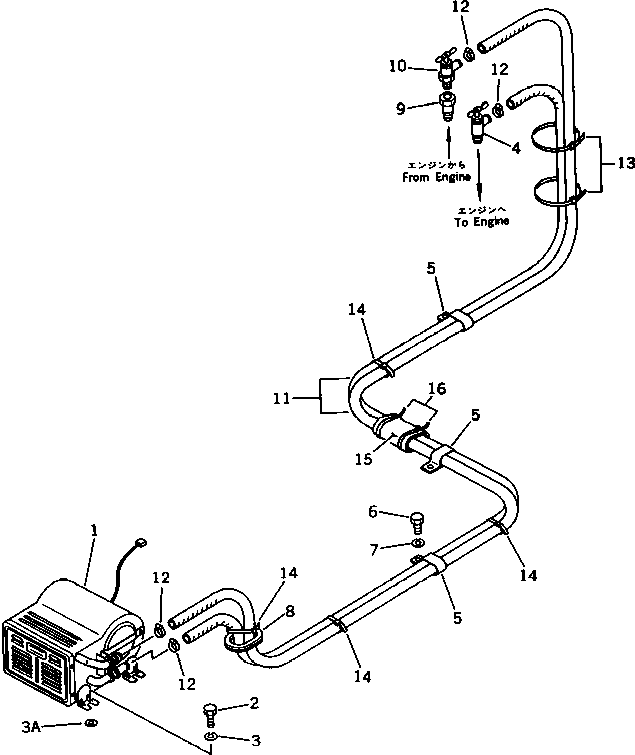 Excavators Komatsu / PF3-1 S/N 10001-UP(pf3-1r) / CAR HEATER(150200 : 5501)