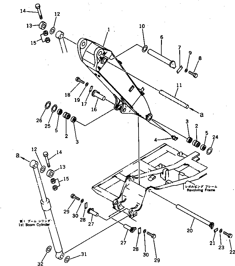 Excavators Komatsu / PF3-1 S/N 10001-UP(pf3-1r) / 1ST BOOM(210010 : 7001)