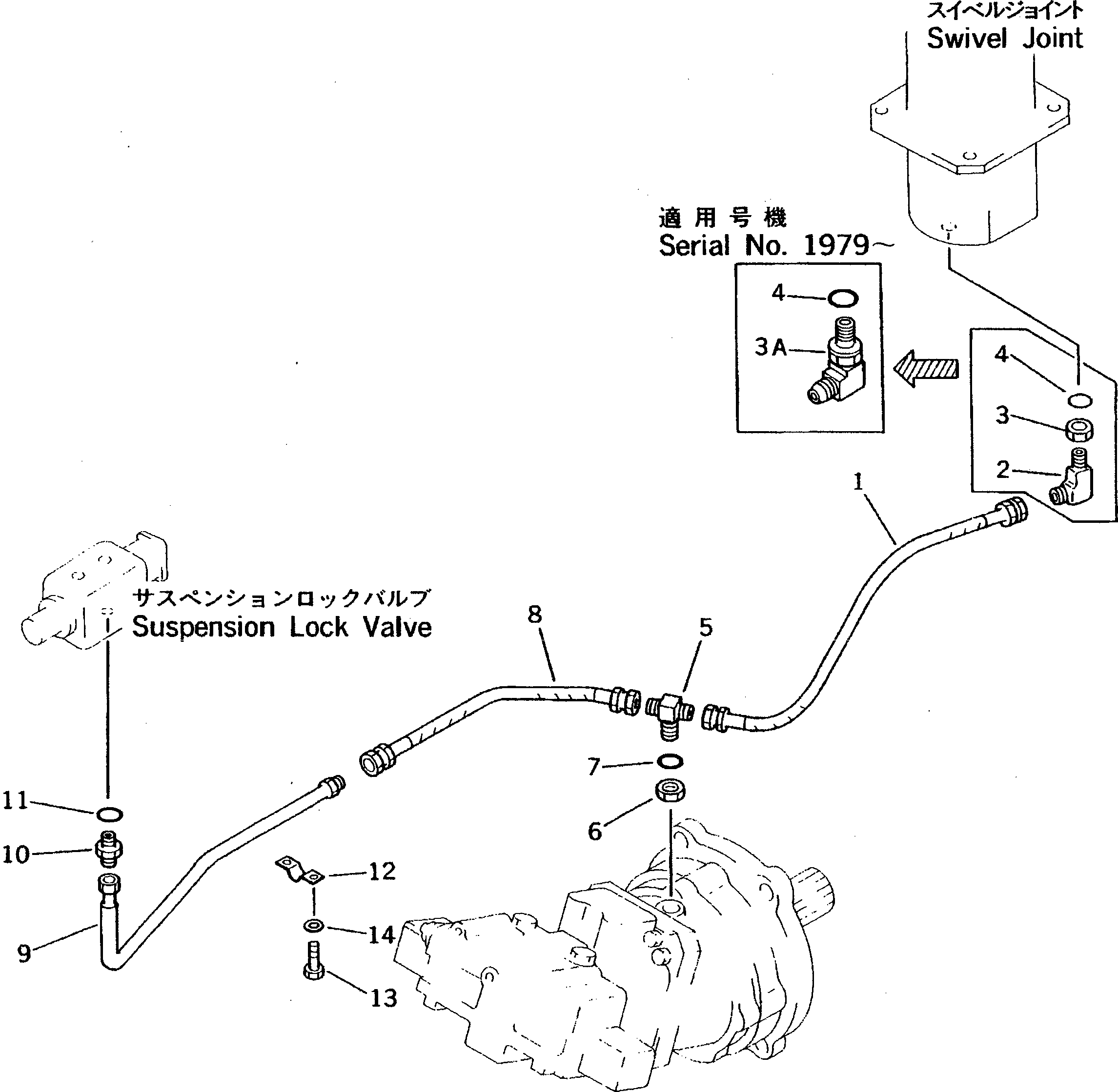 Excavators Komatsu / PW100-3 S/N 1601-UP(pw100-3r) / HYDRAULIC PIPING (DRAIN)(#1601-2300)(090170 : 3151)