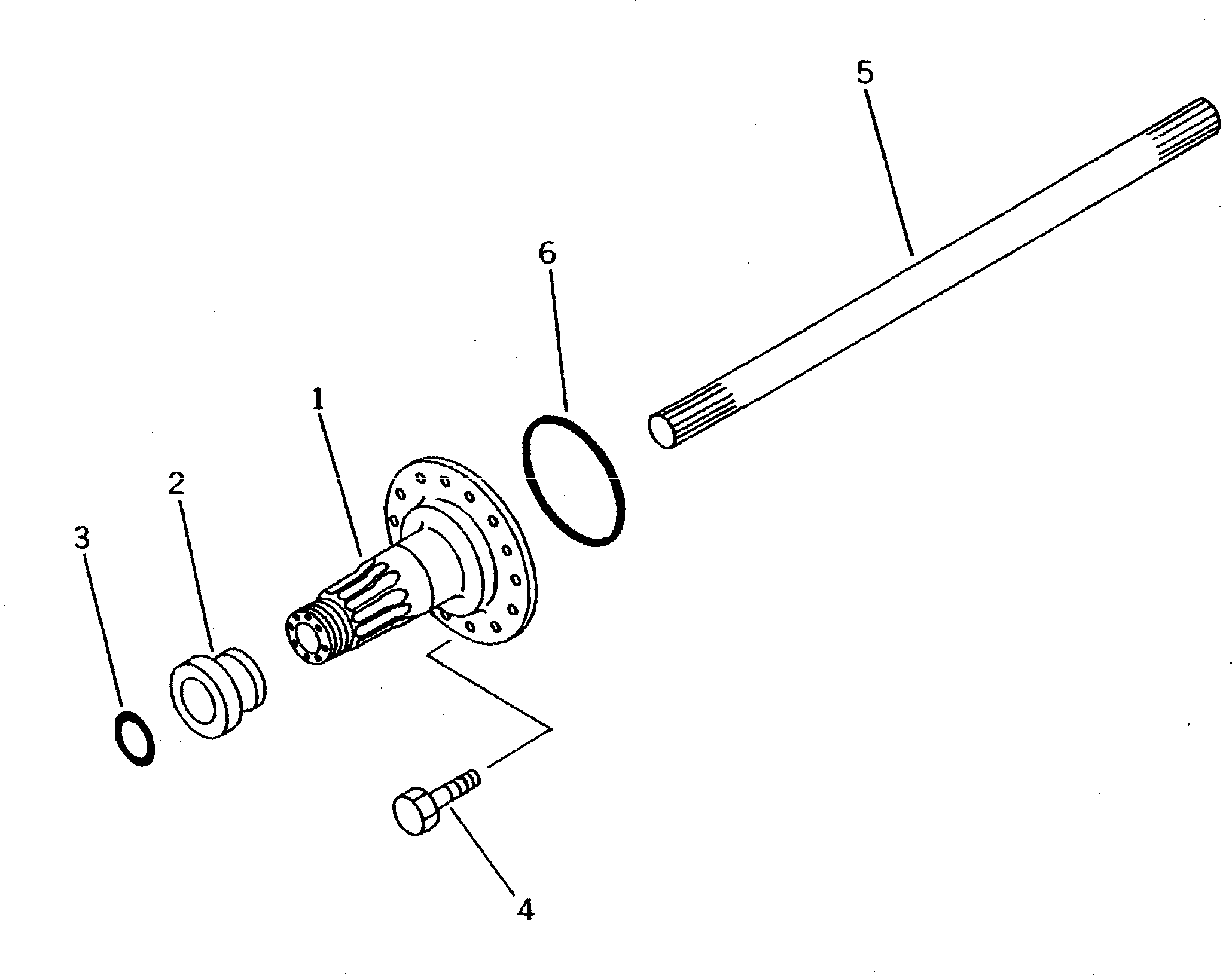 Excavators Komatsu / PW100-3 S/N 1601-UP(pw100-3r) / REAR AXLE SHAFT(#2301-)(090400 : 3425A)