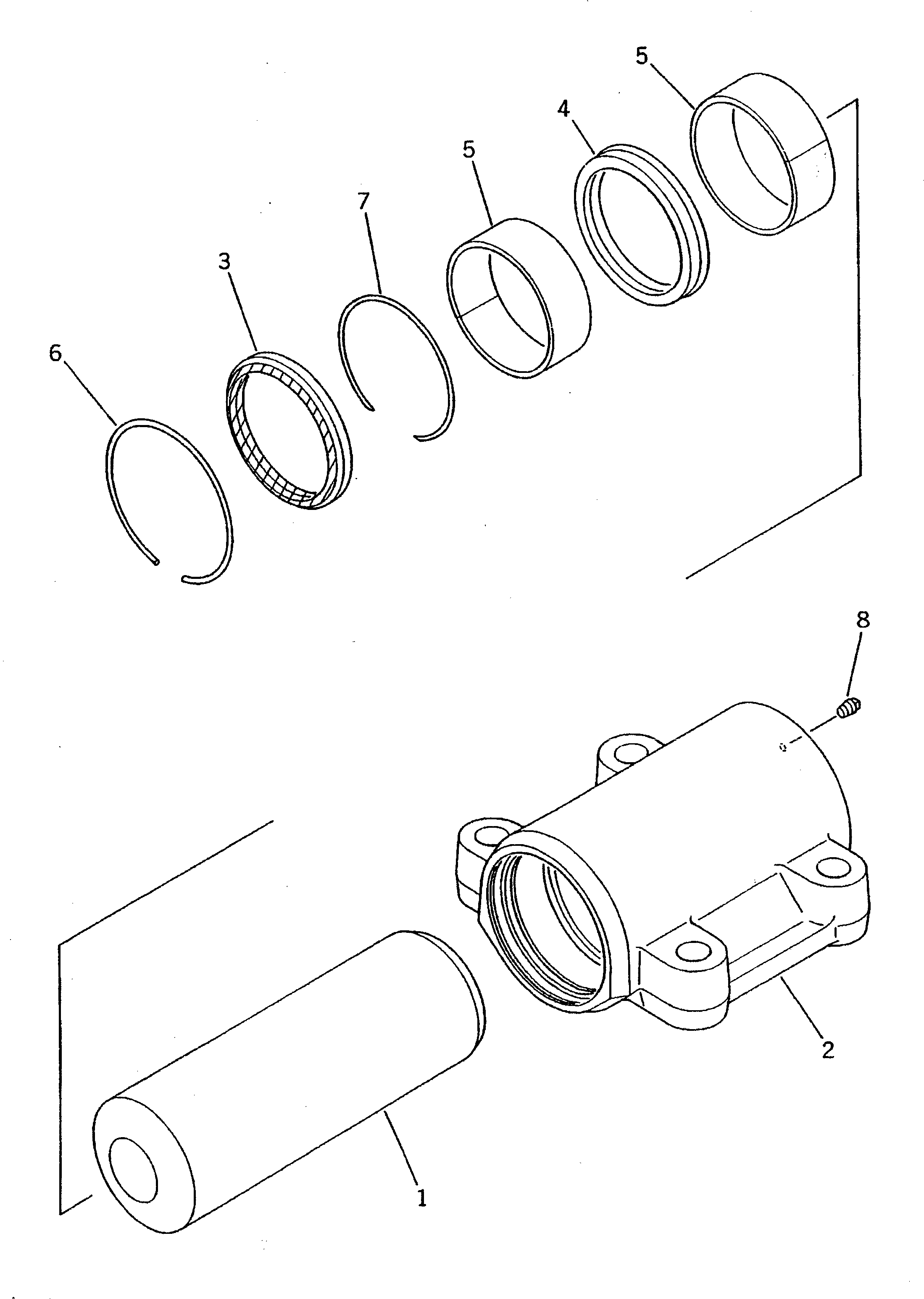 Excavators Komatsu / PW100-3 S/N 1601-UP(pw100-3r) / SUSPENSION LOCK CYLINDER(090520 : 3683)
