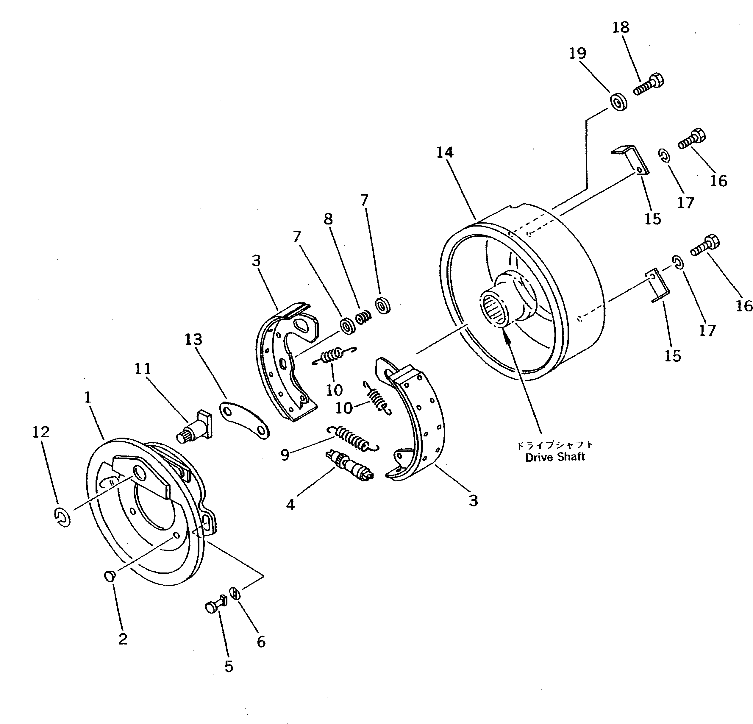 Excavators Komatsu / PW100-3 S/N 1601-UP(pw100-3r) / PARKING BRAKE(#2301-)(090560 : 3801A)