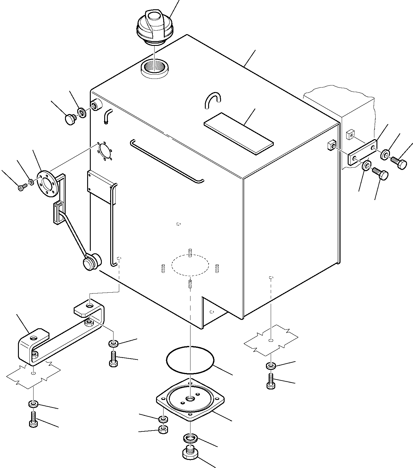 Komatsu parts book diagram for PW110R-1 S/N 2260010001-Up: FUEL TANK