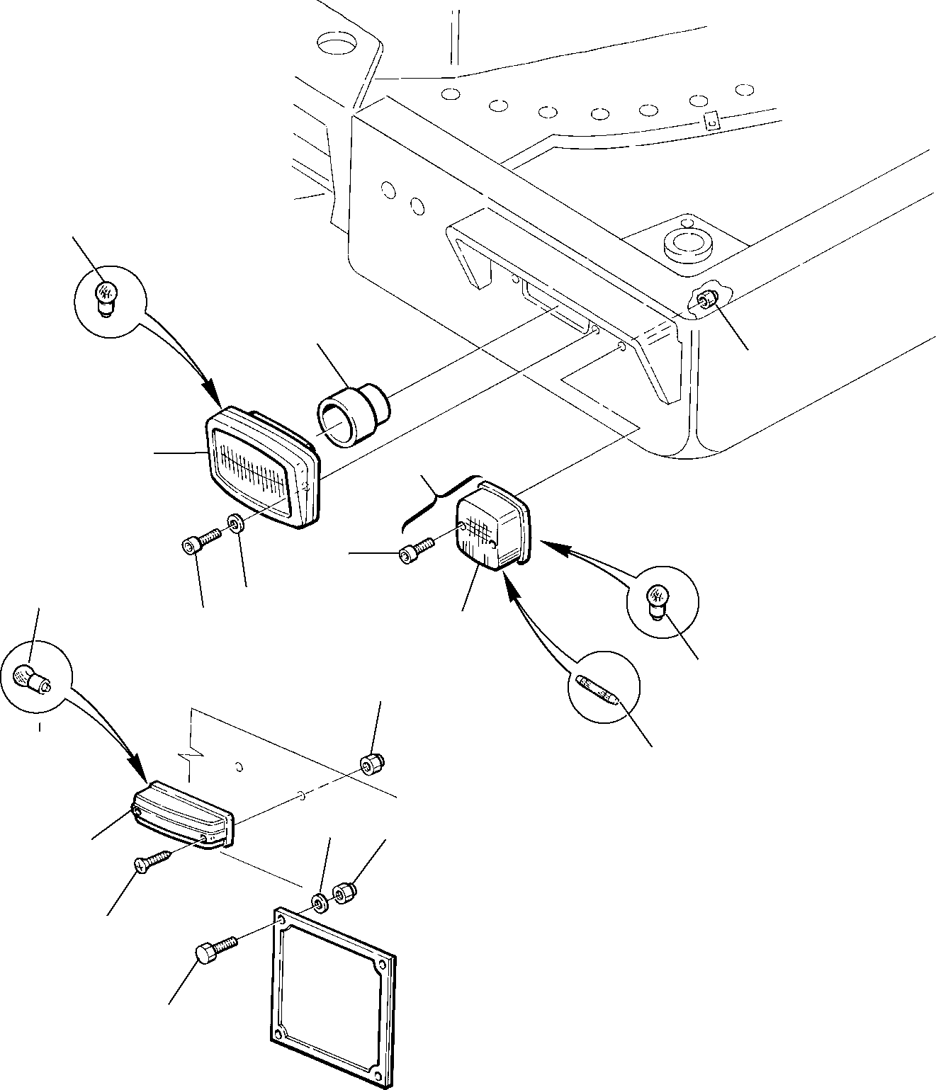 Komatsu parts book diagram for PW110R-1 S/N 2260010001-Up: ELECTRICAL SYSTEM (LIGHT AND SERVICE LINE) (2/2)
