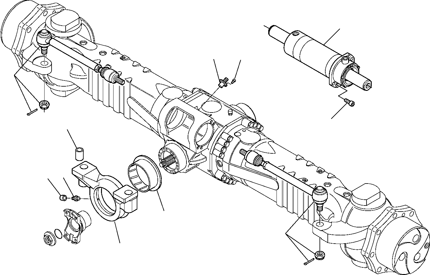 Komatsu parts book diagram for PW110R-1 S/N 2260010001-Up: FRONT AXLE (6/6)