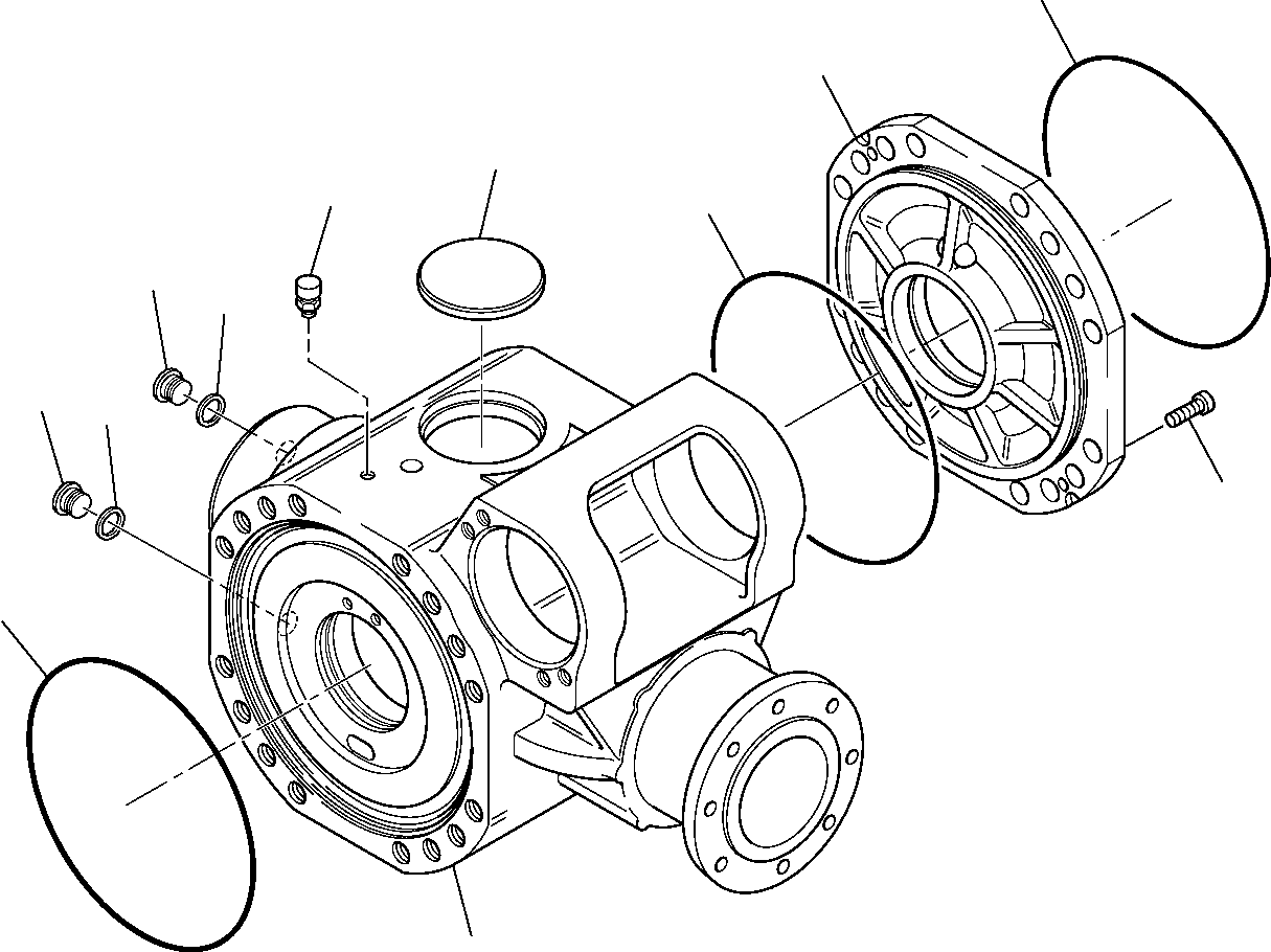Komatsu parts book diagram for PW110R-1 S/N 2260010001-Up: REAR AXLE (3/8)