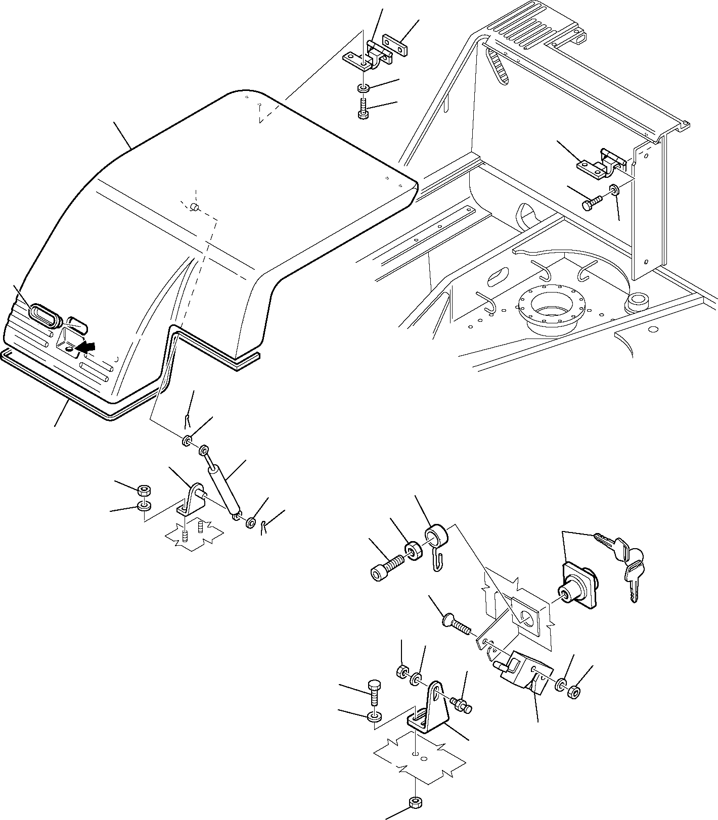 Komatsu parts book diagram for PW110R-1 S/N 2260010001-Up: CONTROL VALVE SIDE COVER