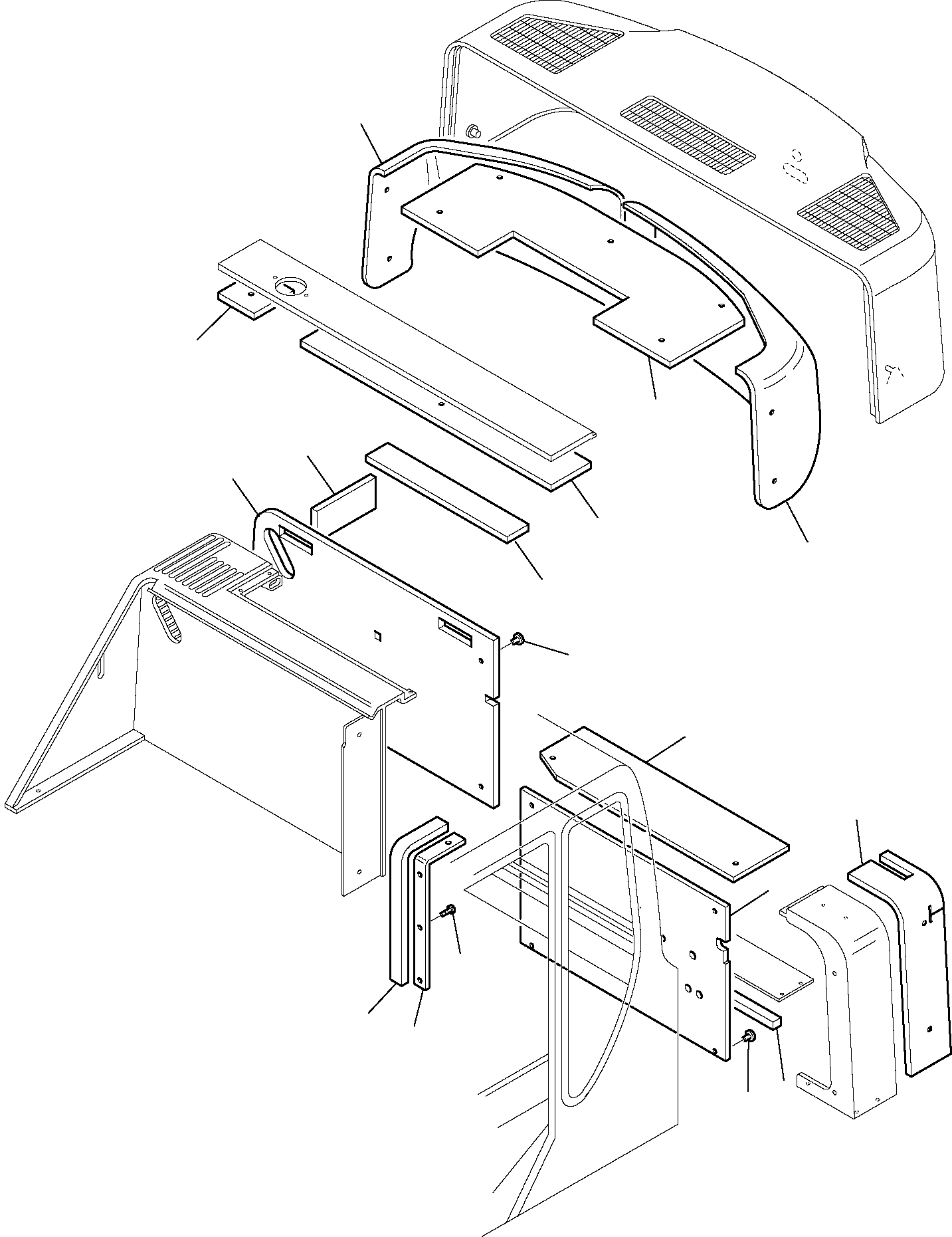 Komatsu parts book diagram for PW110R-1 S/N 2260010001-Up: SOUND-PROOFING