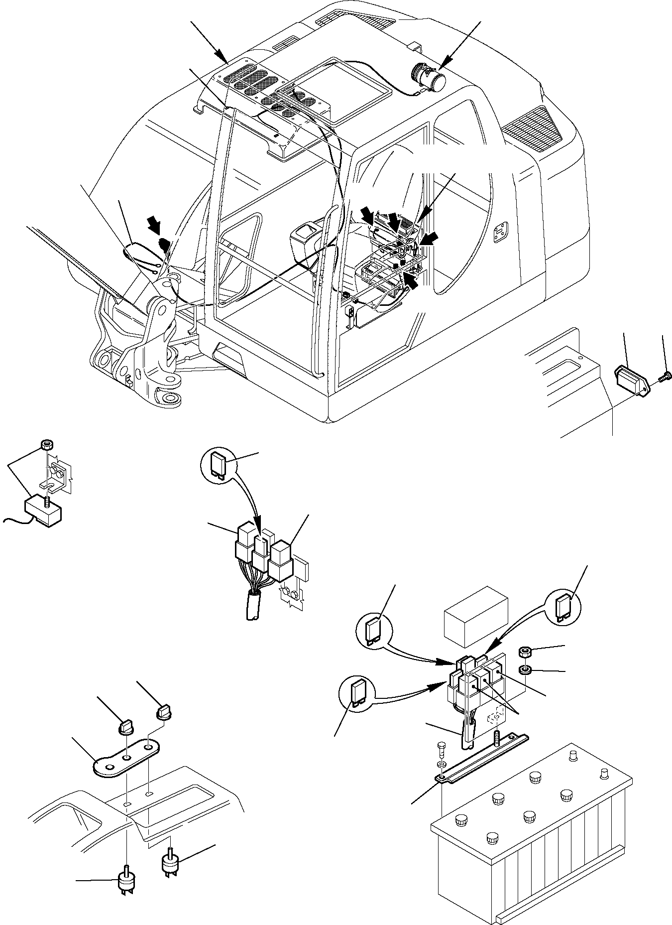 Komatsu parts book diagram for PW110R-1 S/N 2260010001-Up: AIR CONDITIONING SYSTEM (7/7)