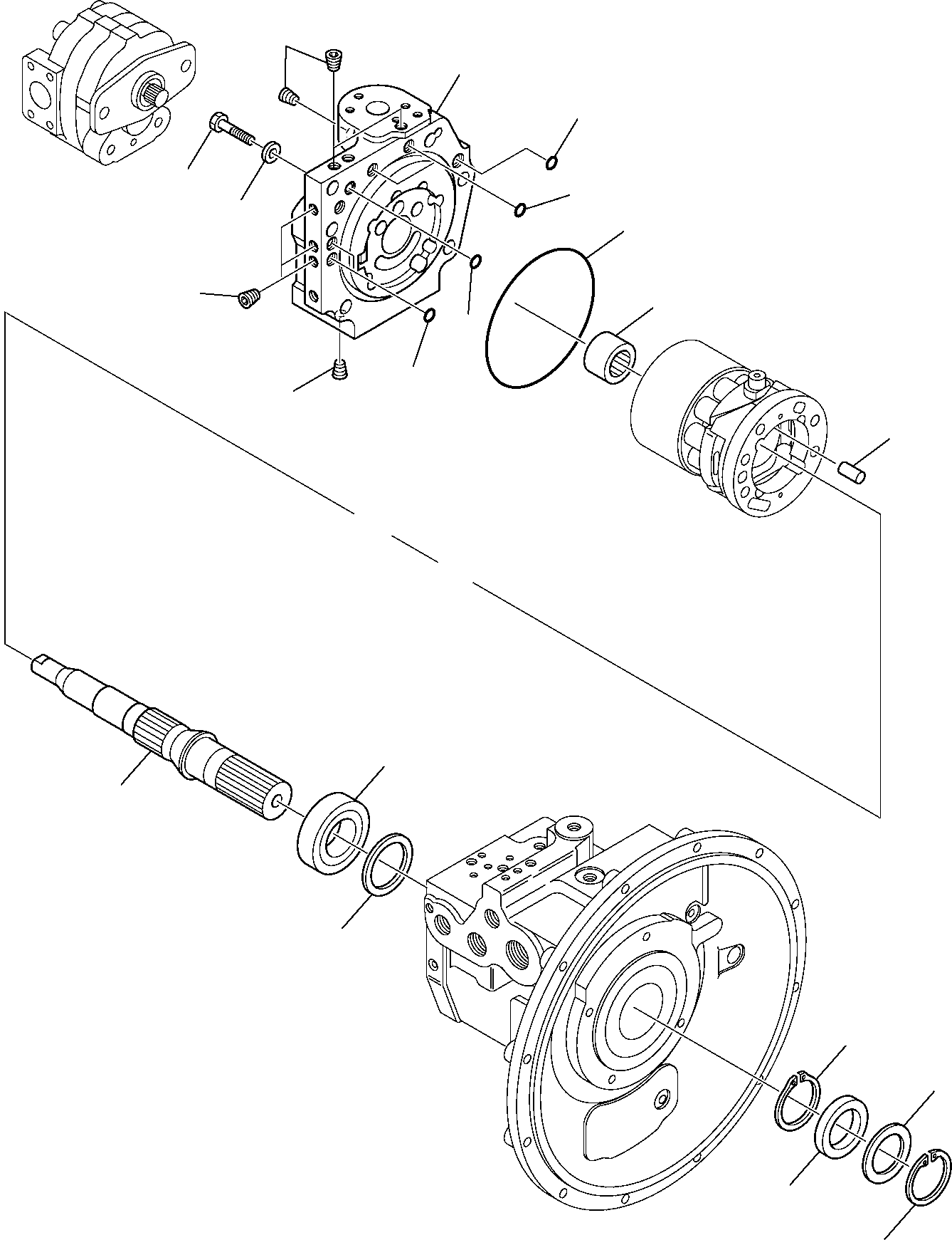 Komatsu parts book diagram for PW110R-1 S/N 2260010001-Up: HYDRAULIC PUMP (2/9)