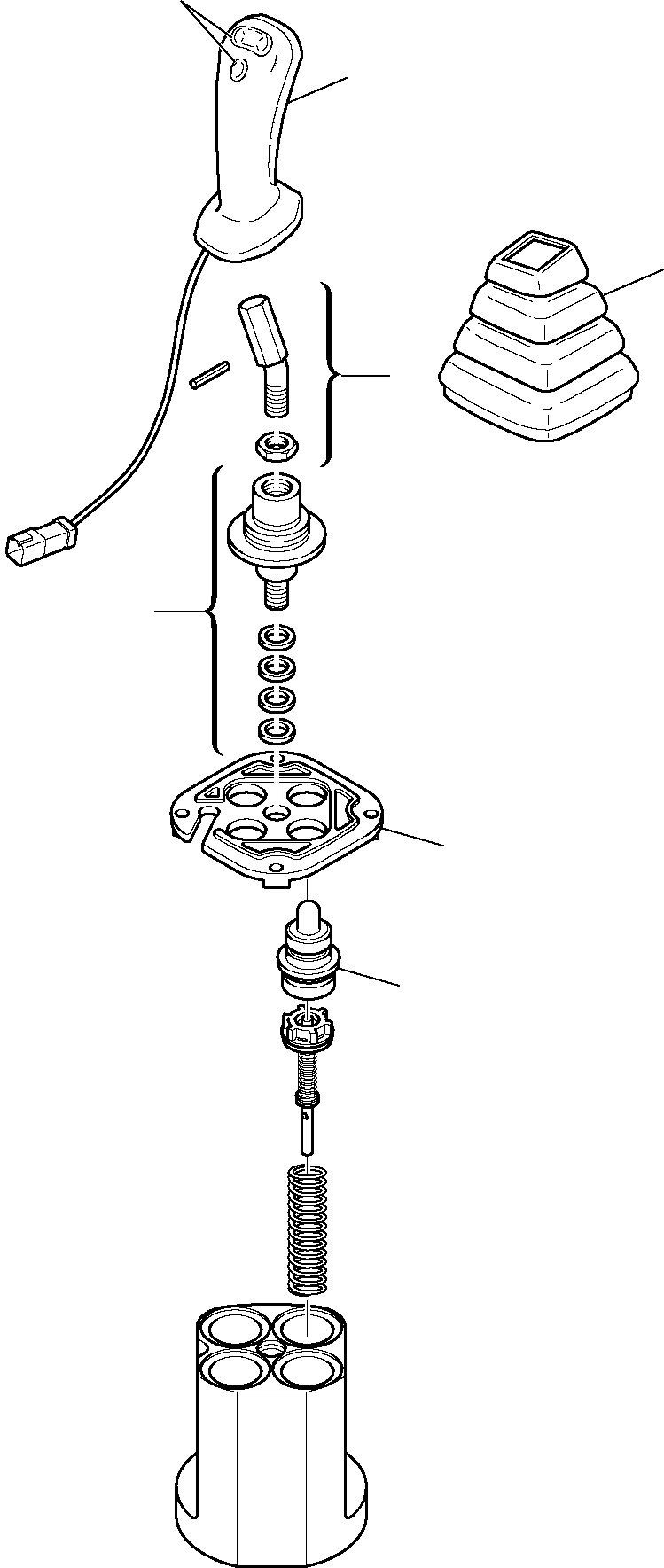 Komatsu parts book diagram for PW110R-1 S/N 2260010001-Up: PPC VALVE, R.H.