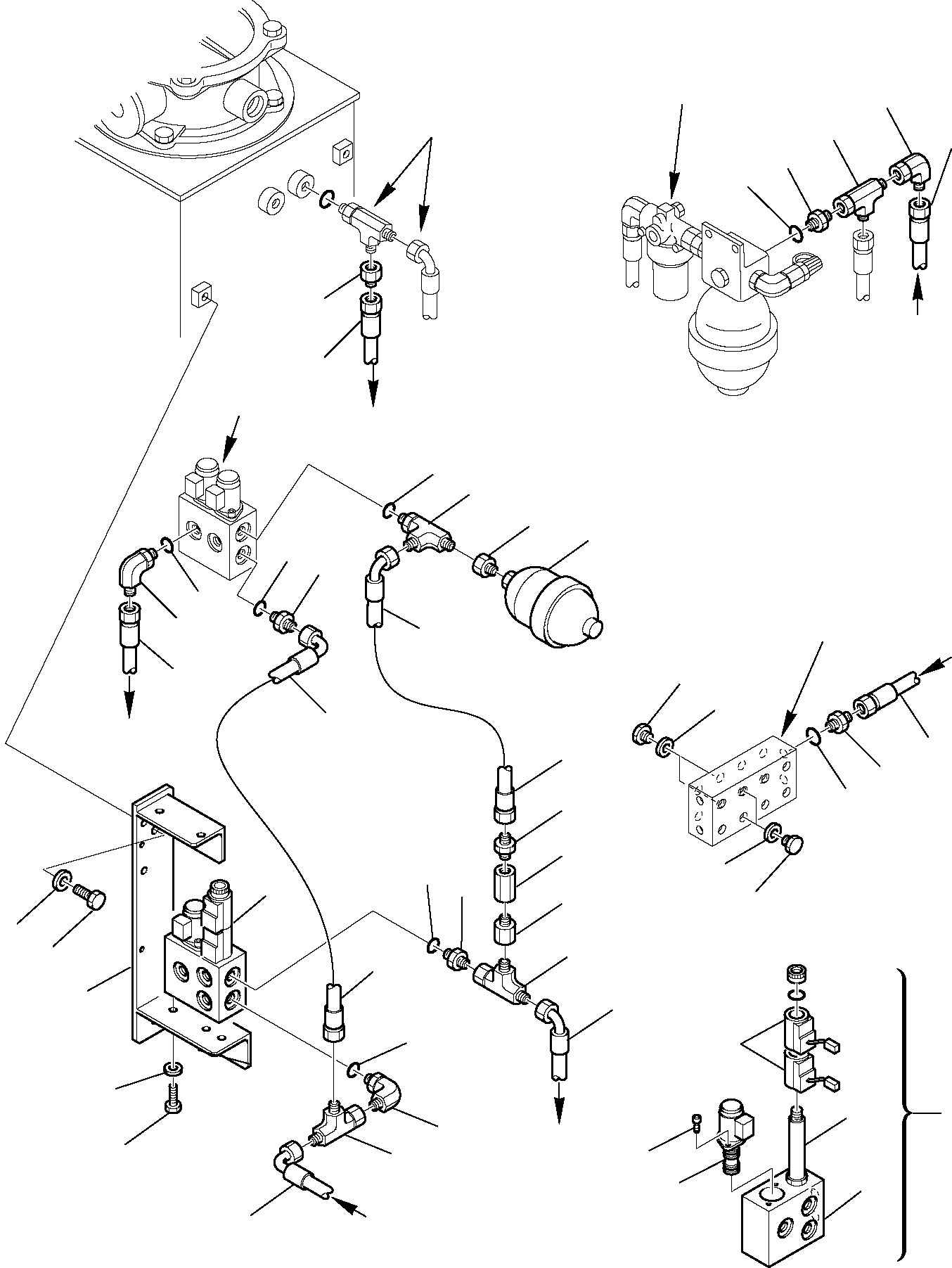Komatsu parts book diagram for PW110R-1 S/N 2260010001-Up: HYDRAULIC PIPING (PPC PIPING) (2/3)