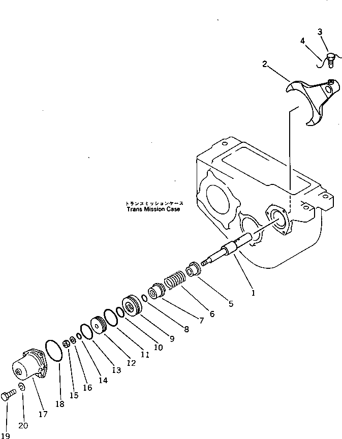 Komatsu parts book diagram for PW150-1 S/N 1001-UP: TRANSMISSION (3/3)