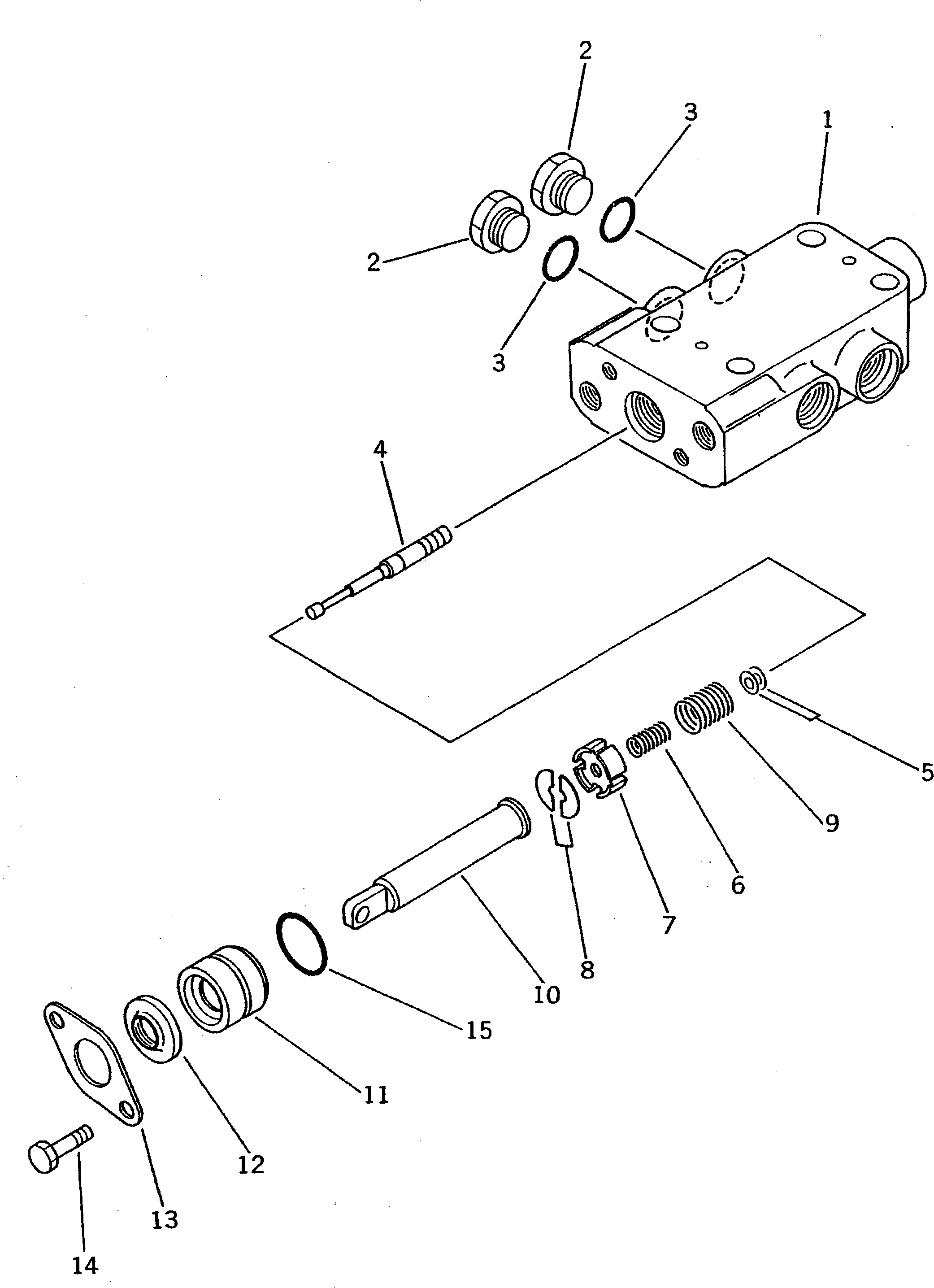 Komatsu parts book diagram for PW150-1 S/N 1001-UP: PROPORTIONAL PRESSURE CONTROL VALVE ? FOR TRAVEL
