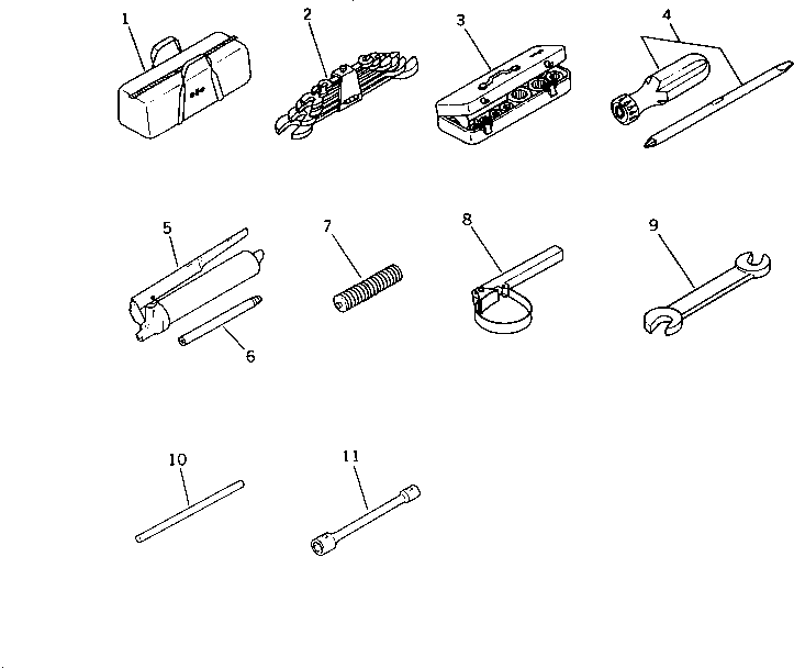 Komatsu parts book diagram for PW150-1 S/N 1001-UP: TOOL (FOR JAPAN)(#1306-)