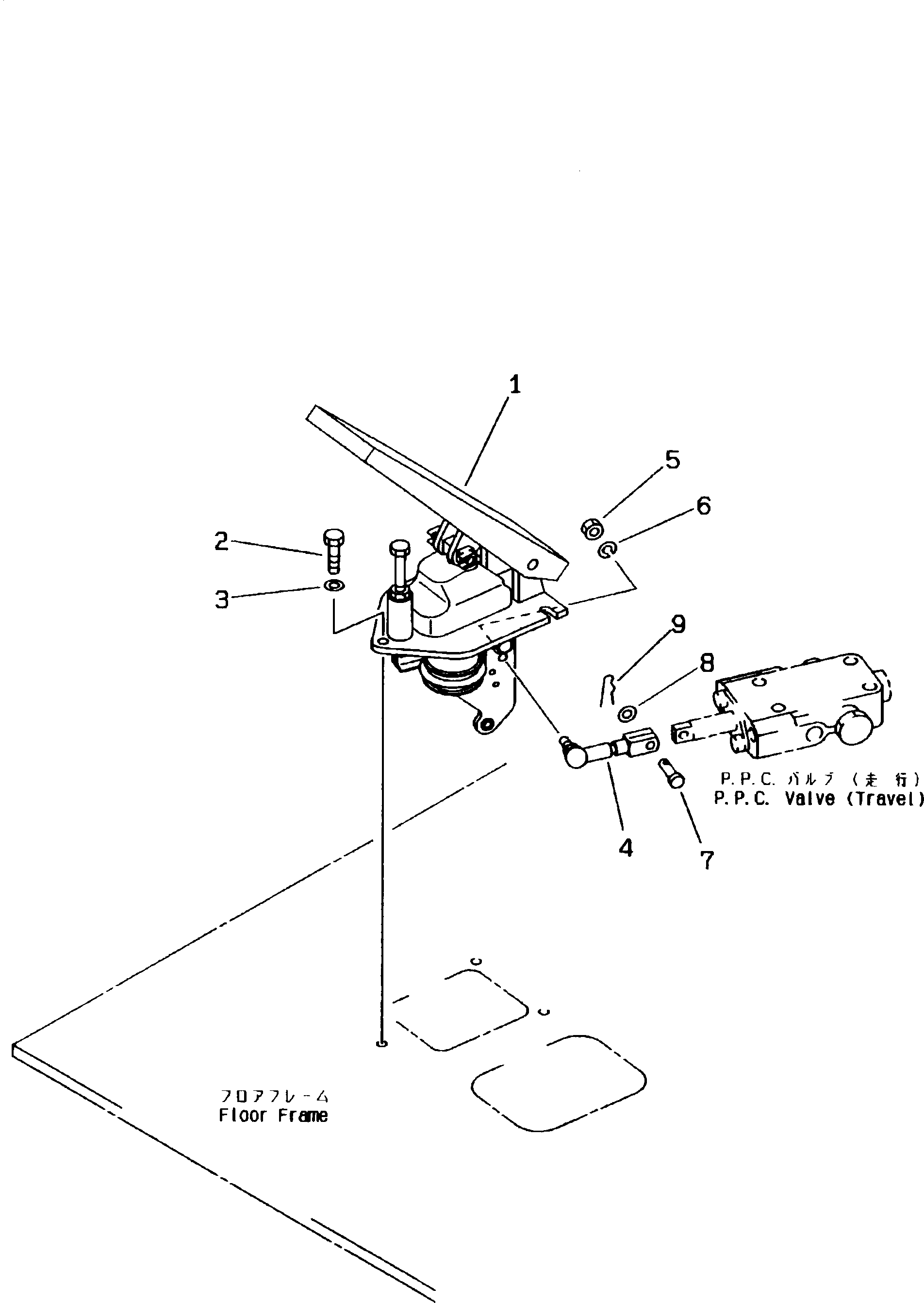 Excavators Komatsu / PW170-5K S/N K20001-UP(pw170-5u) / TRAVEL ACCELERATION PEDAL(120060 : 4150)