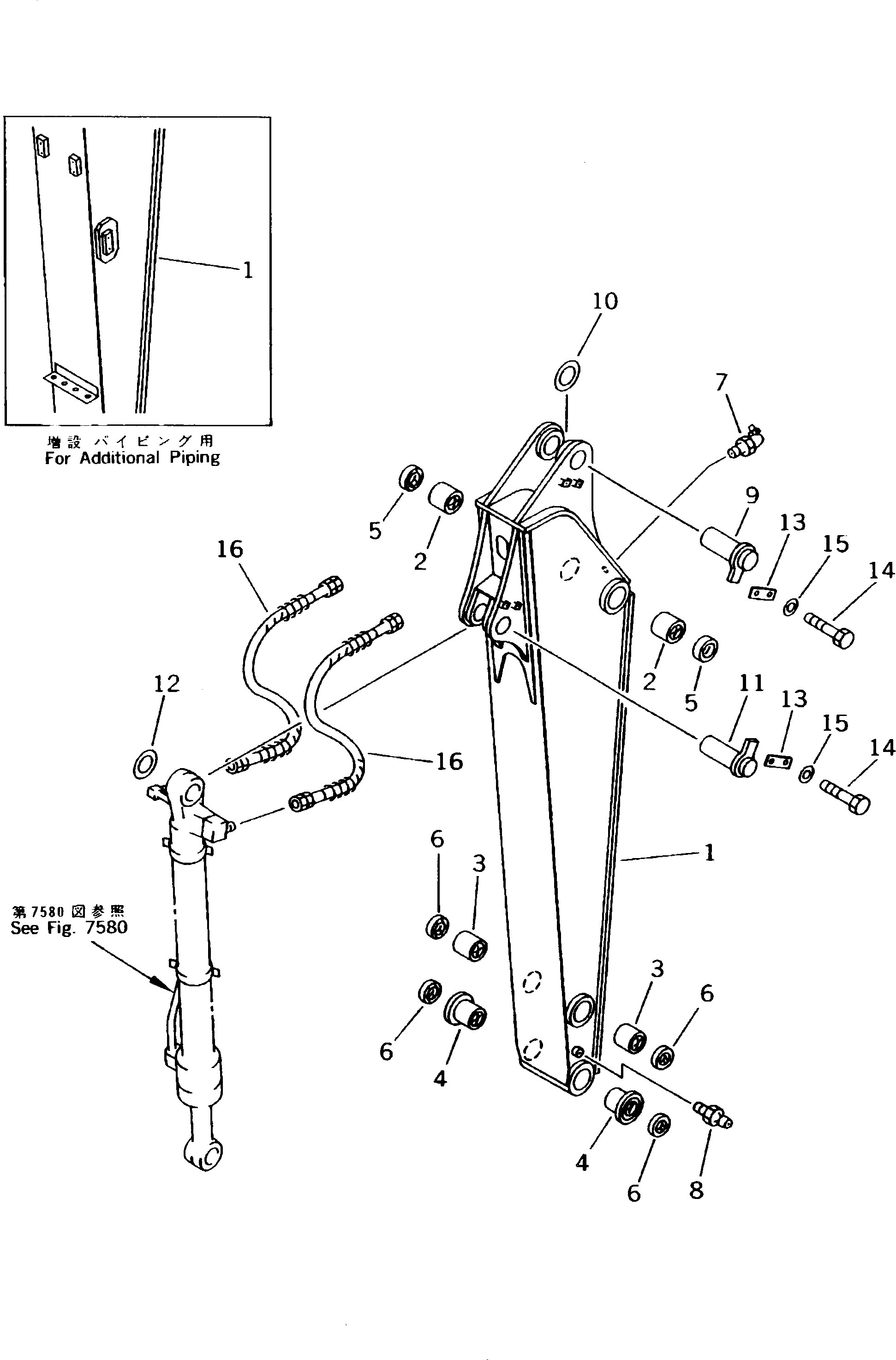 Excavators Komatsu / PW170-5K S/N K20001-UP(pw170-5u) / ARM ? 1.8M(210160 : 7220)