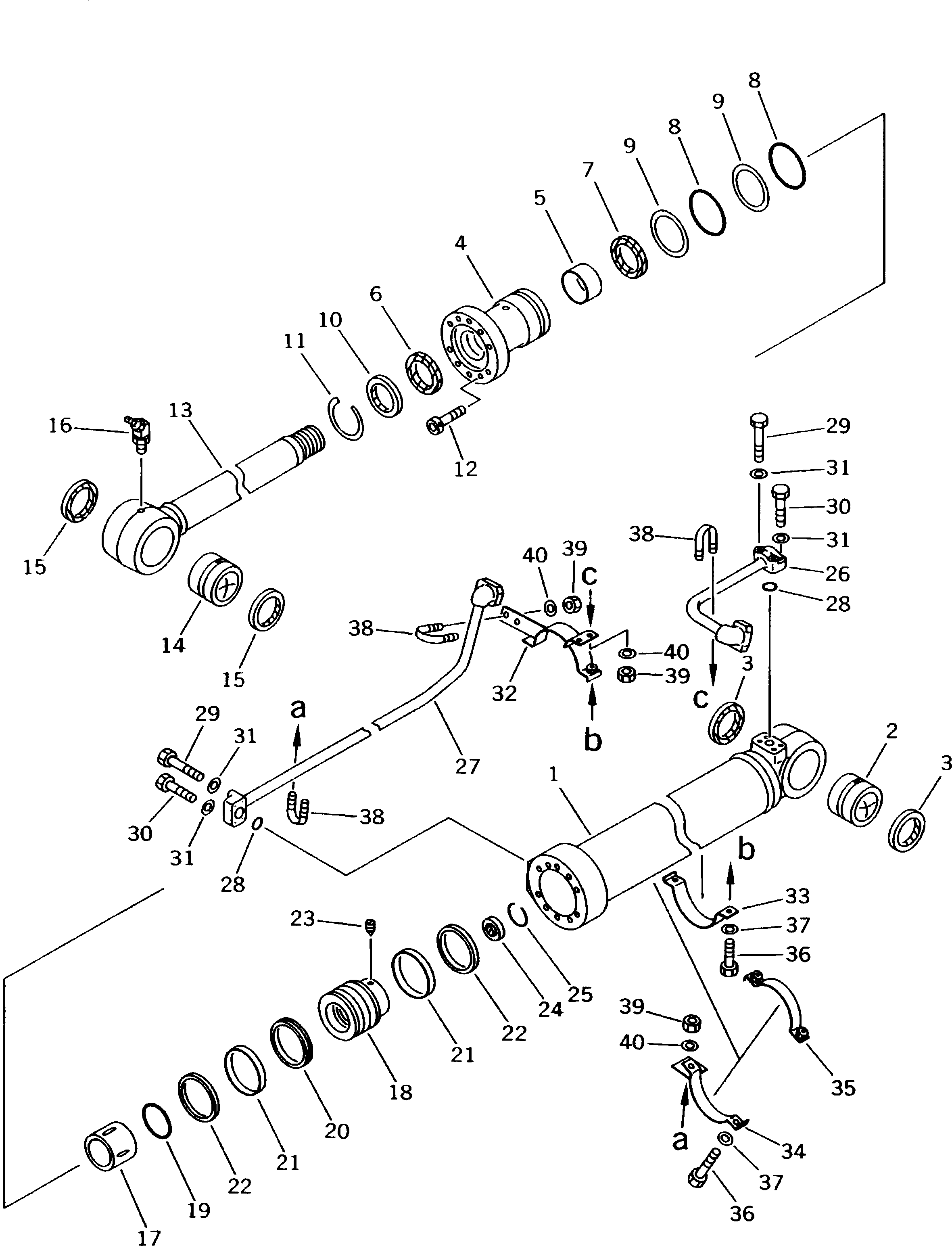 Excavators Komatsu / PW170-5K S/N K20001-UP(pw170-5u) / ARM CYLINDER (FOR 2-PIECE BOOM)(210190 : 7380)