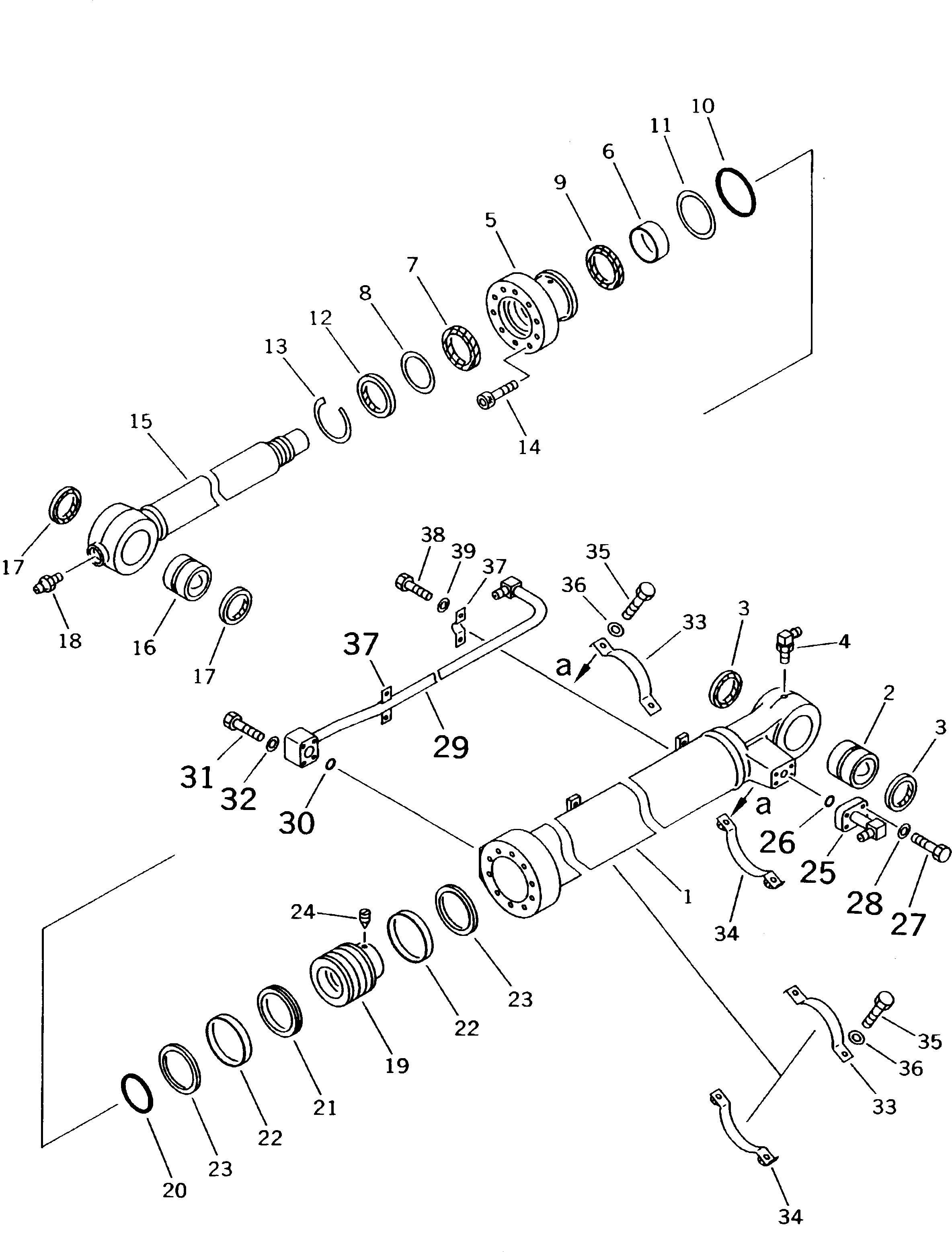 Excavators Komatsu / PW170-5K S/N K20001-UP(pw170-5u) / BUCKET CYLINDER (FOR ROTATING ARM)(210360 : 7650)