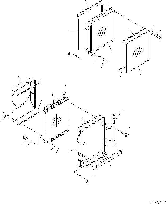 Excavators Komatsu / PW170ES-6K S/N K30001-UP(pw170e0u) / COOLING (RADIATOR) (RIGID TYPE OIL COOLER)(#K30001-K31999)(060010 : C0100-01A0)