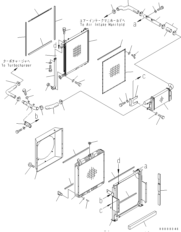 Excavators Komatsu / PW170ES-6K S/N K30001-UP(pw170e0u) / COOLING (RADIATOR) (RIGID TYPE OIL COOLER)(#K35001-)(060030 : C0100-01A0B)